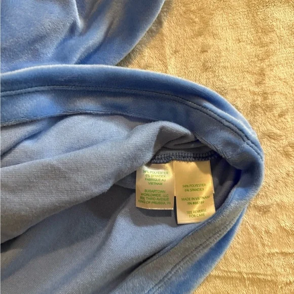 Lilly Pulitzer Blue Velvet Off-Shoulder Sweater – Women’s XXL – EUC - Picture 7 of 7